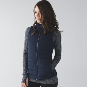 Lululemon Women's Inkwell Fluffed Up Goose Down Full-Zip Puffer Vest Size 6